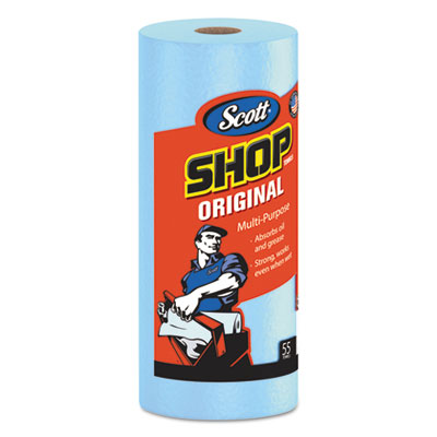 Scott® Shop Towels, Standard Roll, 1-Ply, 9.4 x 11, Blue, 55/Roll, 30 Rolls/Carton - OrdermeInc