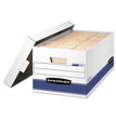 Bankers Box® STOR/FILE Medium-Duty Storage Boxes, Letter Files, 12.88" x 25.38" x 10.25", White/Blue, 4/Carton OrdermeInc OrdermeInc