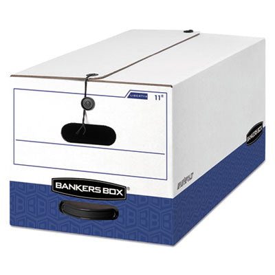 Bankers Box® LIBERTY Heavy-Duty Strength Storage Boxes, Letter Files, 12.25" x 24.13" x 10.75", White/Blue, 4/Carton OrdermeInc OrdermeInc