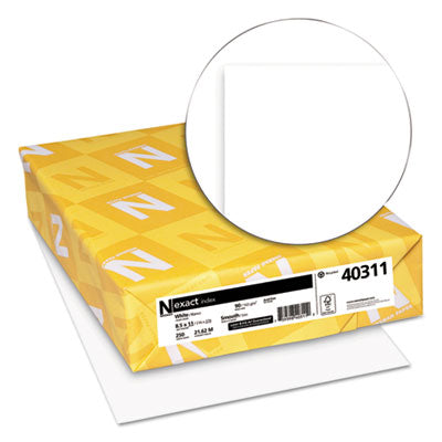 Exact Index Card Stock, 94 Bright, 90 lb Index Weight, 8.5 x 11, White, 250/Pack - OrdermeInc