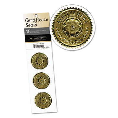 Certificate Seals, 1.75" dia, Gold, 3/Sheet, 5 Sheets/Pack OrdermeInc OrdermeInc