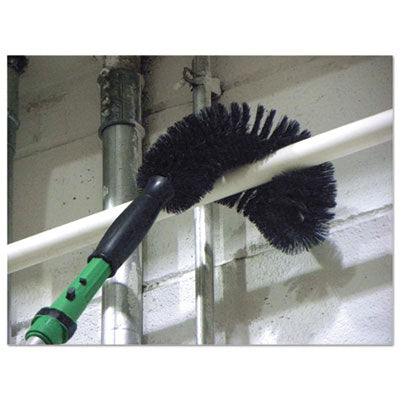 StarDuster Pipe Brush, Green Polypropylene Bristles, 7.5" Brush, 6" Black Plastic Handle - OrdermeInc
