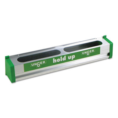 Hold Up Aluminum Tool Rack, 18w x 3.5d x 3.5h, Aluminum/Green - OrdermeInc