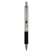 Zebra® F-402 Ballpoint Pen, Retractable, Fine 0.7 mm, Black Ink, Stainless Steel/Black Barrel - OrdermeInc