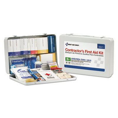 Contractor ANSI Class B First Aid Kit for 50 People, 254 Pieces, Metal Case OrdermeInc OrdermeInc