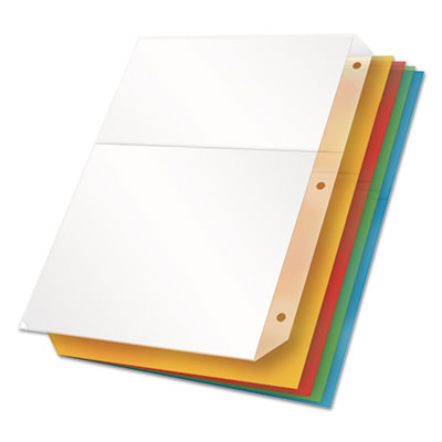 Cardinal® Poly Ring Binder Pockets, 8.5 x 11, Assorted Colors, 5/Pack - OrdermeInc