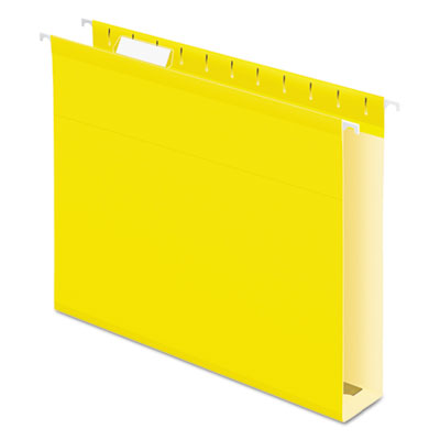 Pendaflex® Extra Capacity Reinforced Hanging File Folders with Box Bottom, 2" Capacity, Letter Size, 1/5-Cut Tabs, Yellow, 25/Box OrdermeInc OrdermeInc