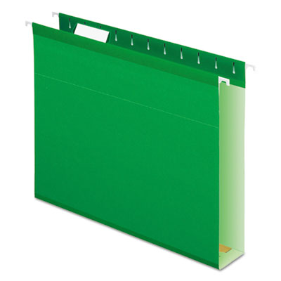 Pendaflex® Extra Capacity Reinforced Hanging File Folders with Box Bottom, 2" Capacity, Letter Size, 1/5-Cut Tabs, Bright Green, 25/Box OrdermeInc OrdermeInc