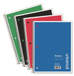 UNIVERSAL OFFICE PRODUCTS Wirebound Notebook, 1-Subject, Medium/College Rule, Assorted Cover Colors, (70) 10.5 x 8 Sheets, 4/Pack