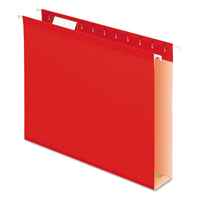 Pendaflex® Extra Capacity Reinforced Hanging File Folders with Box Bottom, 2" Capacity, Letter Size, 1/5-Cut Tabs, Red, 25/Box OrdermeInc OrdermeInc