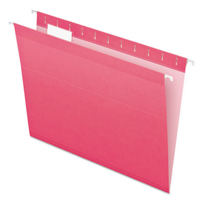 Pendaflex® Colored Reinforced Hanging Folders, Letter Size, 1/5-Cut Tabs, Pink, 25/Box OrdermeInc OrdermeInc