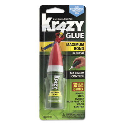 ELMER'S PRODUCTS, INC. Maximum Bond Krazy Glue EZ Squeeze Gel, 0.14 oz, Dries Clear