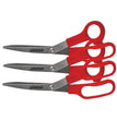 General Purpose Stainless Steel Scissors, 7.75" Long, 3" Cut Length, Red Offset Handles, 3/Pack OrdermeInc OrdermeInc