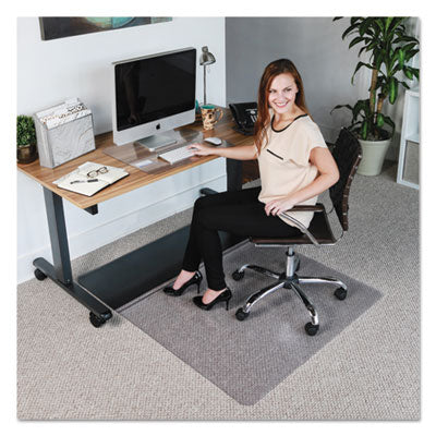 E.S. ROBBINS Sit or Stand Mat for Carpet or Hard Floors, 45 x 53, Clear/Black - OrdermeInc