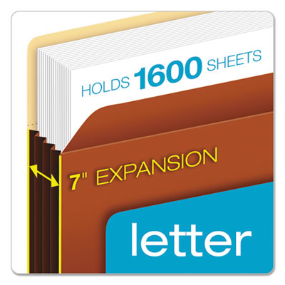 Pendaflex® Heavy-Duty File Pockets, 7" Expansion, Letter Size, Redrope, 5/Box OrdermeInc OrdermeInc