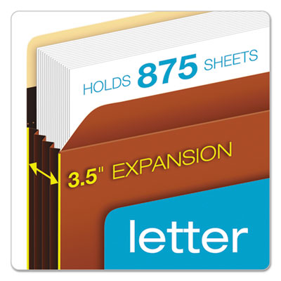 Pendaflex® Extra-Wide Heavy-Duty File Pockets, 3.5" Expansion, Letter Size, Redrope, 10/Box OrdermeInc OrdermeInc