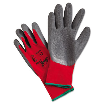 MCR™ Safety Ninja Flex Latex-Coated-Palm Gloves, Nylon Shell, X-Large, Red/Gray - OrdermeInc