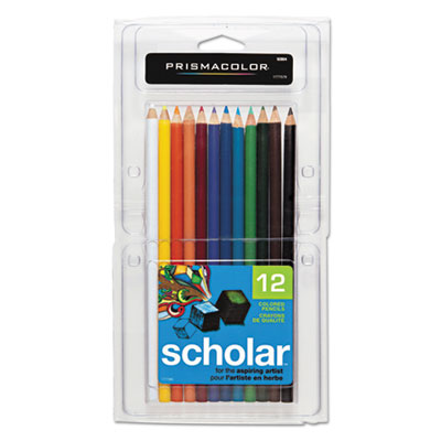 Scholar Colored Pencil Set, 3 mm, 2B, Assorted Lead and Barrel Colors, Dozen OrdermeInc OrdermeInc