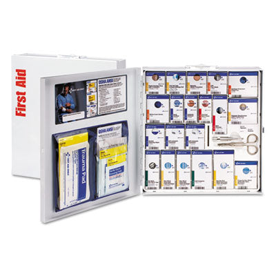 ANSI 2015 SmartCompliance Food Service First Aid Kit, w/o Medication, 50 People, 260 Pieces, Metal Case OrdermeInc OrdermeInc