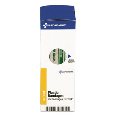SmartCompliance Plastic Bandages, 0.75 x 3, 25/Box OrdermeInc OrdermeInc