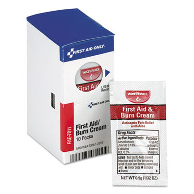 First Aid Only™ SmartCompliance Burn Cream, 0.9 g Packet, 10/Box - OrdermeInc