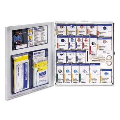 ANSI 2015 SmartCompliance Food Service First Aid Kit, w/o Medication, 50 People, 260 Pieces, Metal Case OrdermeInc OrdermeInc