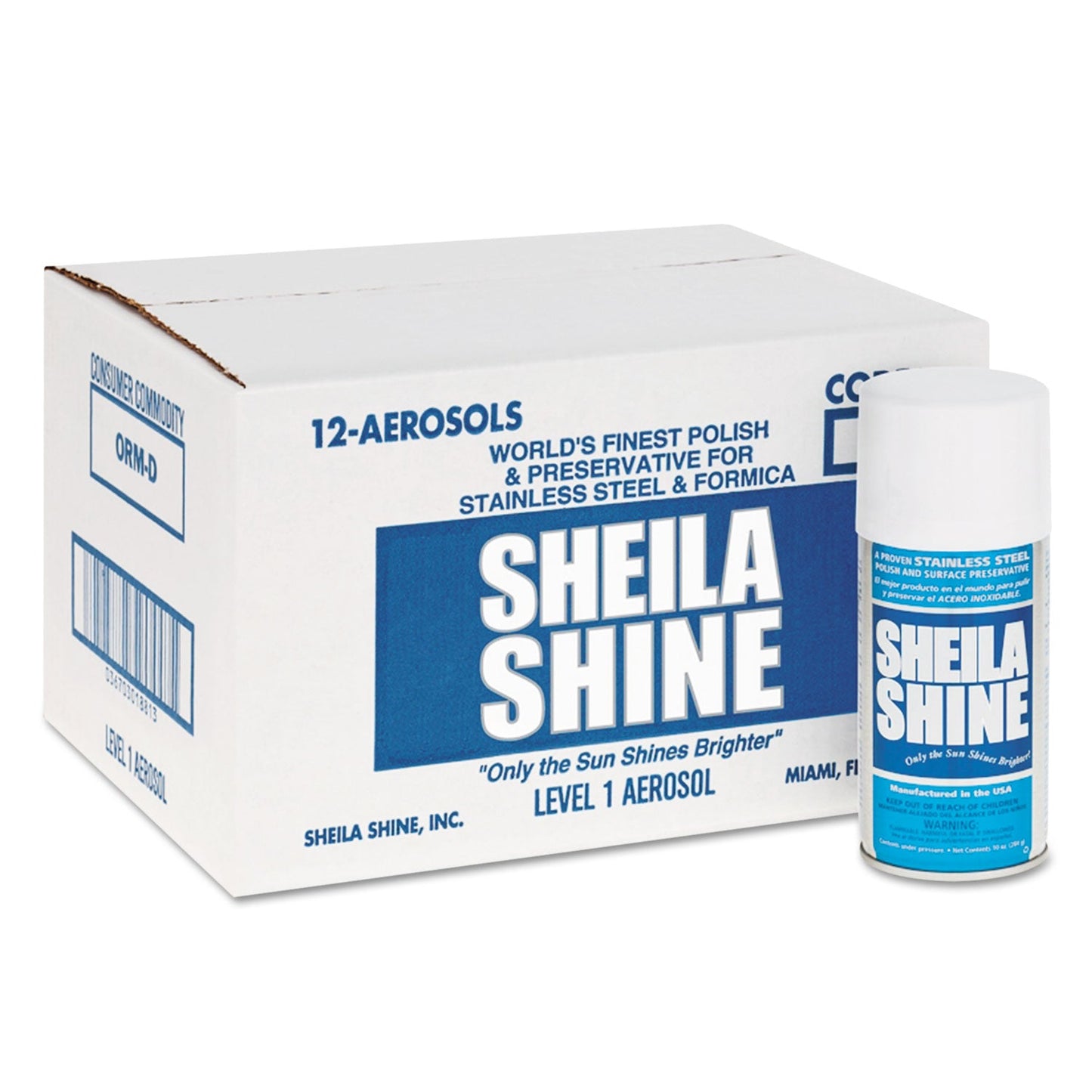 Stainless Steel Cleaner and Polish, 10 oz Aerosol Spray, 12/Carton - OrderMe