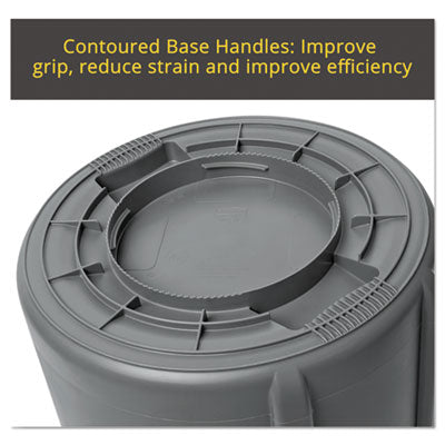 Rubbermaid® Commercial Vented Round Brute Container, 20 gal, Plastic, White OrdermeInc OrdermeInc