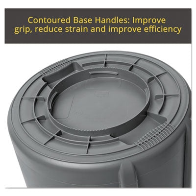 Rubbermaid® Commercial Vented Round Brute Container, 20 gal, Plastic, Yellow OrdermeInc OrdermeInc