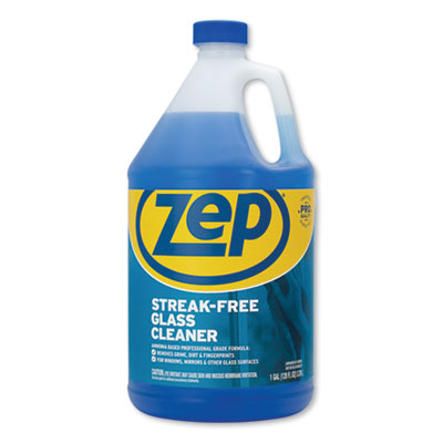 Zep Commercial® Streak-Free Glass Cleaner, Pleasant Scent, 1 gal Bottle - OrdermeInc