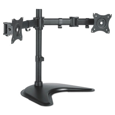 Dual Monitor Articulating Desktop Stand, For 13" to 27" Monitors, 32" x 13" x 17.5", Black, Supports 18 lb - OrdermeInc