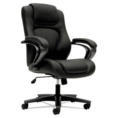 HVL402 Series Executive High-Back Chair, Supports Up to 250 lb, 17" to 21" Seat Height, Black Seat/Back, Iron Gray Base OrdermeInc OrdermeInc