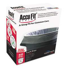AccuFit® Linear Low Density Can Liners with AccuFit Sizing, 55 gal, 0.9 mil, 40" x 53", Clear, 50/Box OrdermeInc OrdermeInc