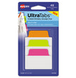 Ultra Tabs Repositionable Tabs, Standard: 2" x 1.5", 1/5-Cut, Assorted Neon Colors, 48/Pack OrdermeInc OrdermeInc