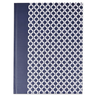Casebound Hardcover Notebook, 1-Subject, Wide/Legal Rule, Dark Blue/White Cover, (150) 10.25 x 7.63 Sheets OrdermeInc OrdermeInc