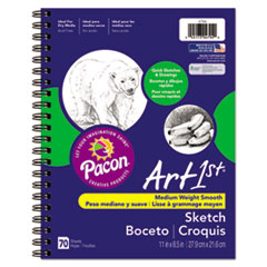 Pacon® Art1st Sketch Diary, 60 lb Text Paper Stock, Blue Cover, (70) 11 x 8.5 Sheets - OrdermeInc