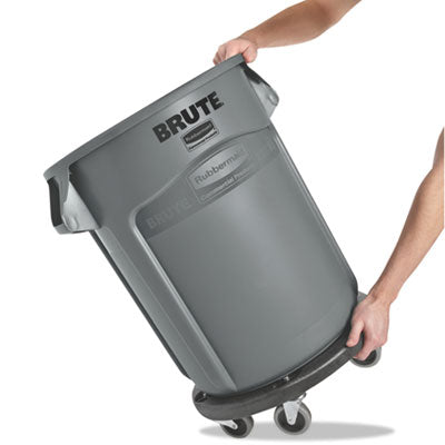 Rubbermaid® Commercial Vented Round Brute Container, 20 gal, Plastic, Gray OrdermeInc OrdermeInc