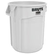 Rubbermaid® Commercial Vented Round Brute Container, 20 gal, Plastic, White OrdermeInc OrdermeInc