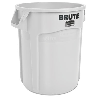 Rubbermaid® Commercial Vented Round Brute Container, 20 gal, Plastic, White OrdermeInc OrdermeInc