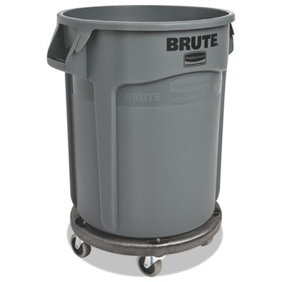 Rubbermaid® Commercial Vented Round Brute Container, 20 gal, Plastic, Gray OrdermeInc OrdermeInc