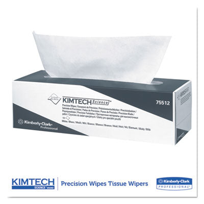 Kimtech™ Precision Wipers, POP-UP Box, 1-Ply, 11.8 x 11.8, Unscented, White, 196/Box, 15 Boxes/Carton - OrdermeInc