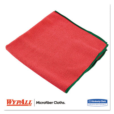 WypAll® Microfiber Cloths, Reusable, 15.75 x 15.75, Red, 6/Pack, 4 Packs/Carton - OrdermeInc