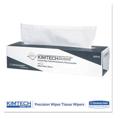 Kimtech™ Precision Wipers, POP-UP Box, 2-Ply, 14.7 x 16.6, Unscented, White, 92/Box, 15 Boxes/Carton - OrdermeInc