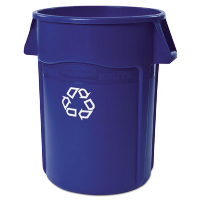 RUBBERMAID COMMERCIAL PROD. Brute Recycling Container, 44 gal, Polyethylene, Blue - OrdermeInc