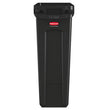 RUBBERMAID COMMERCIAL PROD. Slim Jim with Venting Channels, 23 gal, Plastic, Black - OrdermeInc