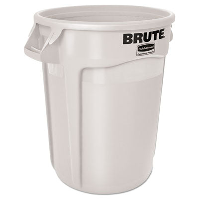 Rubbermaid® Commercial Vented Round Brute Container, 20 gal, Plastic, White OrdermeInc OrdermeInc