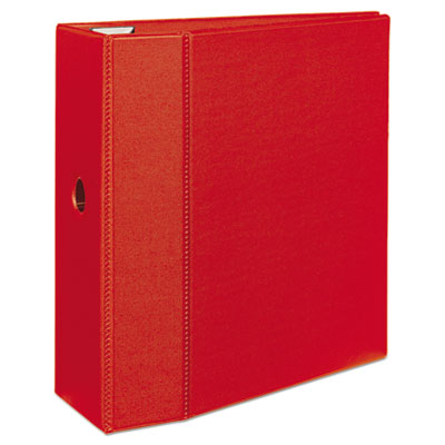AVERY PRODUCTS CORPORATION Heavy-Duty Non-View Binder with DuraHinge, Locking One Touch EZD Rings and Thumb Notch, 3 Rings, 5" Capacity, 11 x 8.5, Red