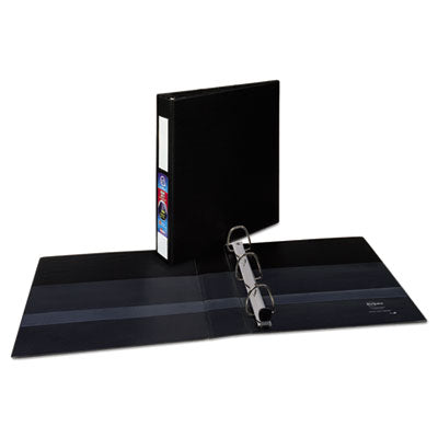 Heavy-Duty Non-View Binder with DuraHinge and One Touch EZD Rings, 3 Rings, 1.5" Capacity, 11 x 8.5, Black OrdermeInc OrdermeInc