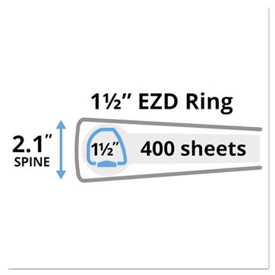 Heavy-Duty Non-View Binder with DuraHinge and One Touch EZD Rings, 3 Rings, 1.5" Capacity, 11 x 8.5, Black OrdermeInc OrdermeInc