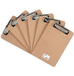 UNIVERSAL OFFICE PRODUCTS Hardboard Clipboard with Low-Profile Clip, 0.5" Clip Capacity, Holds 5 x 8 Sheets, Brown, 6/Pack